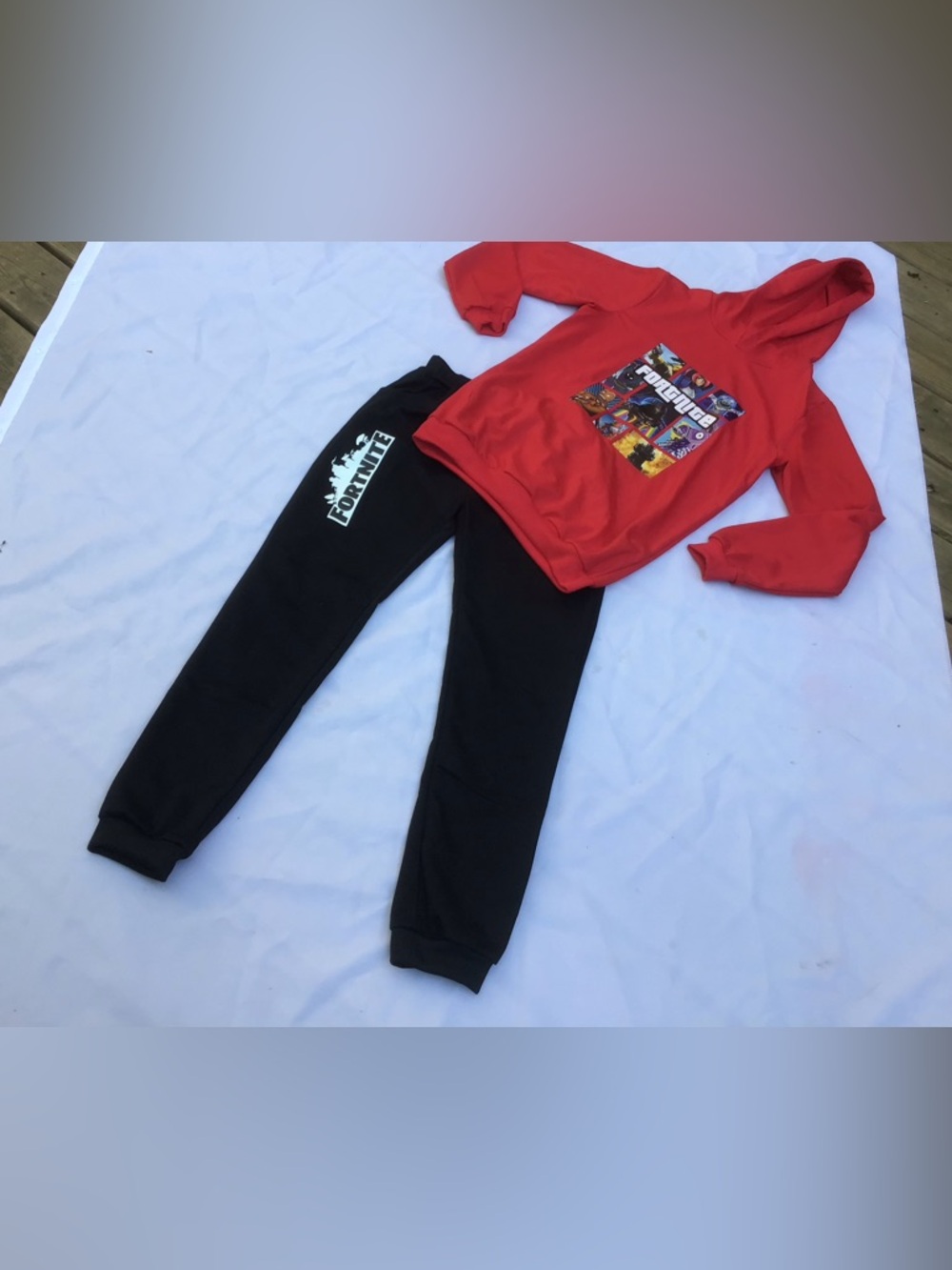 NEW Boys Fortnite Top w/ Hood & Pants, Size 160 (9-10 Years)